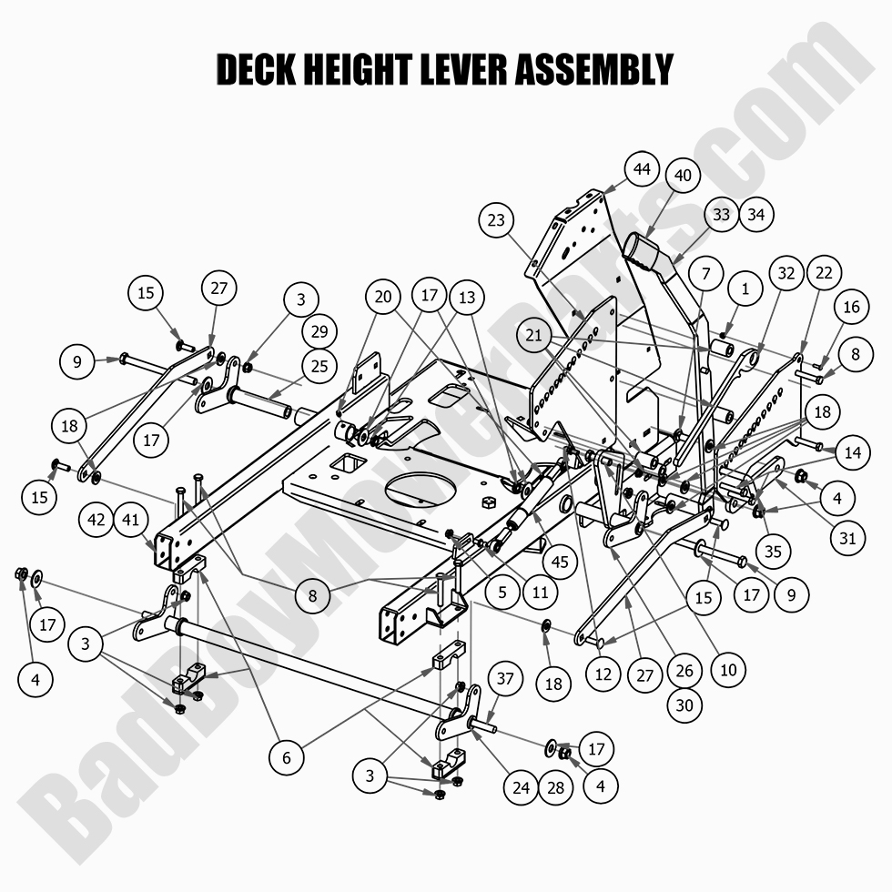 2021 Revolt - Deck Height Lever Assembly